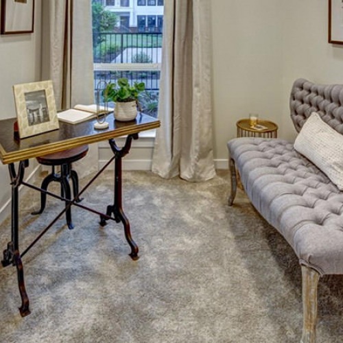 Refined spaces to match your style work space near large window